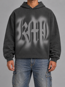 KML BLUR Cropped Hoodie (Vintage Black)