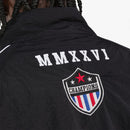 Men's Copper Rivet 'World Wide' Windbreaker Zip-Up Jacket in Black
