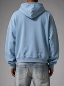 Concept LA 'Cherub 1' Oversized Zip Up Hoodie in Baby Blue