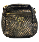 Mint Crocodile Medium Cross Body Bag (Black) - FRESH N FITTED