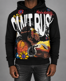 Black Frost Originals hoodie with "Can't Rush Greatness" graphic, comfortable casual wear for street style and everyday use.