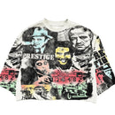 Prestige 'Mobsters' Cropped T-Shirt in Cream