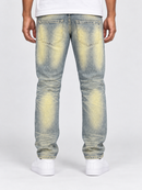 Taker Cross Hatch Denim T4101 in tint with a textured cross hatch pattern, showing the fabric's detailed weave and color.