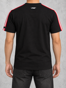 Pro Standard San Francisco 49ers black striped retro classic T-shirt with team logo and vintage-inspired design.