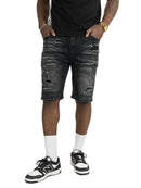 Makobi 'Prego' Denim Shorts (Black Wash) M904 - FRESH N FITTED
