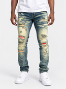 Makobi Modena denim jeans in dirt color, showcasing the casual fit and fabric details of the MAKOBI denim collection.