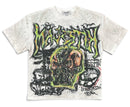 Majestik 'Please You' Garment Dyed Rhinestone T-Shirt in White