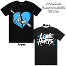 PG Apparel 'Love Hurts' T-Shirt (Black/Carolina Blue) LHT100 - FRESH N FITTED