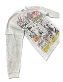 Majestik 'Fearless' Garment Dyed Twofer Shirt w/Thermal in White