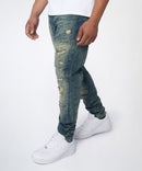 Reason 'Blasted' Distressed Denim in Blue
