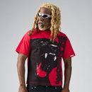 DUAA 'JAX' Rhinestone T-Shirt in Red