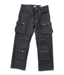 Ops Kids 'Cargo' Relaxed Fit Denim in Jet Black
