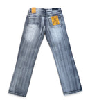 Spark 'Stitched' Slim Straight Denim in Grey
