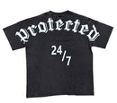 Protector and Maintainer 'Protected 24/7' T-Shirt (Washed Black) - FRESH N FITTED