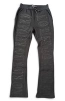 Spark 'No Risk No Reward' Stacked Sweats in Black
