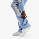 Copper Rivet 'Saints' Mohair Pearl Stacked Sweat Pants (Light Blue) 531581 - FRESH N FITTED