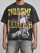 Men’s Rebel Denim 'Primetime' Oversized French Terry T-shirt in Black