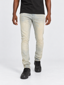 Focus Premium Clean Slim Denim in Lt. Vintage, showcasing classic slim-fit denim jeans with a light vintage wash and detailed stitching.