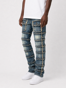 FWRD 'Patchwork True Stacked Denim' FW-33958 (Lt. Tint)