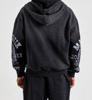Men's Majestik 'Global' Garment Dyed Heavy French Terry Zip Up Hoodie in Black