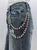 Kind Red 'Rhinestone' Pocket Chain (Pink/Silver) - FRESH N FITTED