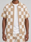 George V 'Knited' Tee (Beige/White) GV-S2901