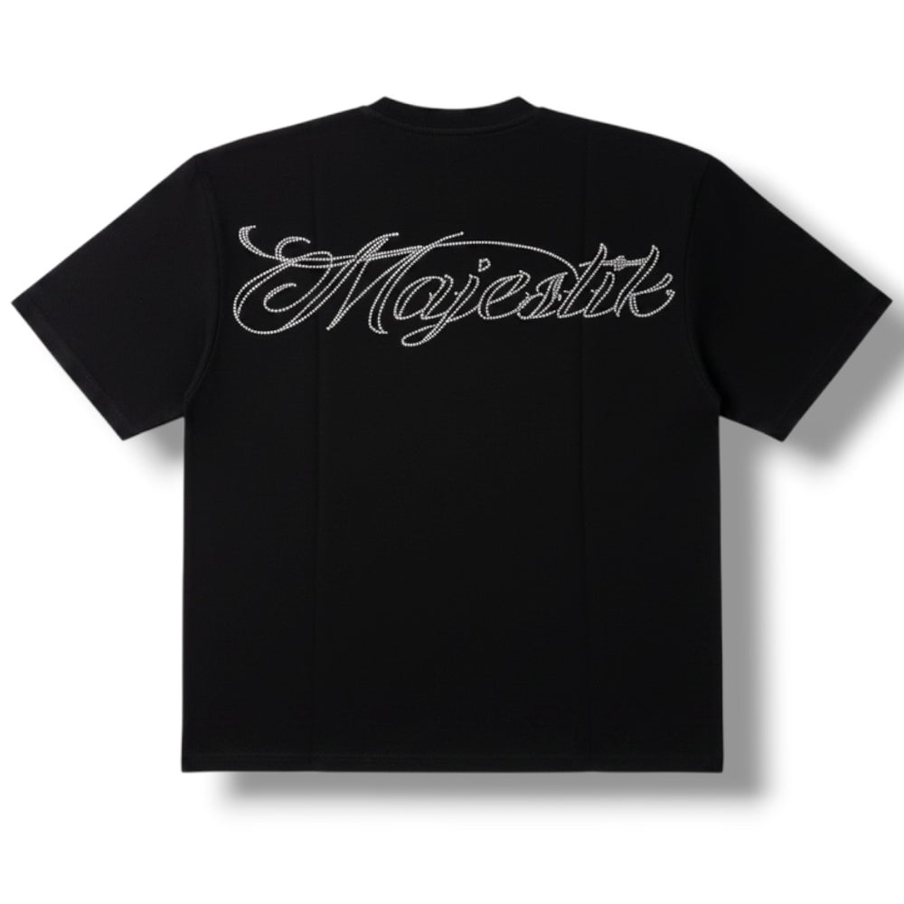 Majestik 'Speed Chase' Cropped T-Shirt In Black | Fresh N Fitted