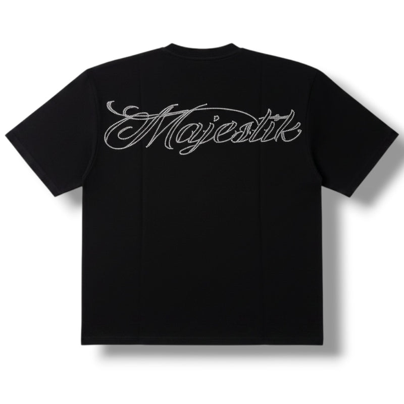 Majestik 'Speed Chase' Cropped T-Shirt In Black | Fresh N Fitted
