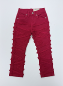 FWRD Kids 330355 K/LK 'Stacked Slash' Denim (Red) - FRESH N FITTED