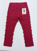 FWRD Kids 330355 K/LK 'Stacked Slash' Denim (Red) - FRESH N FITTED
