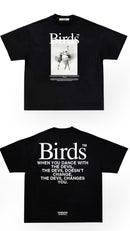 Birds 'Dance With The Devil' Onyx Oversized Ultra-Premium Box S/S T-Shirt - FRESH N FITTED