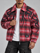 Men's First Row ‘Shadow Worship’ Plaid Shacket - Crimson
