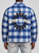 Men's First Row ‘Twin Snakes’ Plaid Shacket - Blue