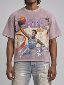 Men’s Rebel Denim 'Heaven Made' Oversized French Terry T-shirt in Sage Pink