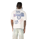 Smoke Rise 'Elite Club' Mineral Wash Crop Shirt (Parchment) KT25263 - FRESH N FITTED