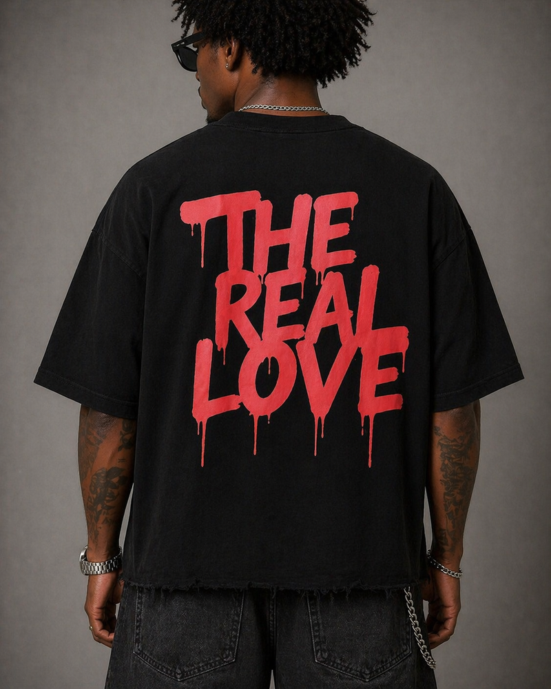 BKYS 'Love Holic' Cropped Rhinestone T-Shirt (Black) T1520