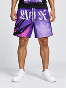 Highly Undrtd Apex Predator Shorts in purple, athletic men's shorts with a fitted design and branded logo, shown in the image.
