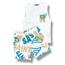 Rebel Minds Kids 'Saints' Sleeveless T-Shirt (White) 851-B121 - FRESH N FITTED