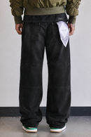 First Row 'Y2K' Utility Cargo Relaxed Fit Denim in Black