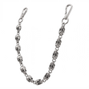 Jewelry Essentials 'Big Skulls' Pocket Chain (Silver)