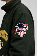 Pro Standard Oakland Athletics 'Pre Game' Zip Wind Jacket in Forest Green