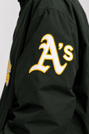Pro Standard Oakland Athletics 'Pre Game' Zip Wind Jacket in Forest Green