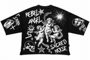 Switch 'Reborn' Cropped T-Shirt in Black