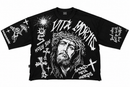 Switch 'Reborn' Cropped T-Shirt in Black