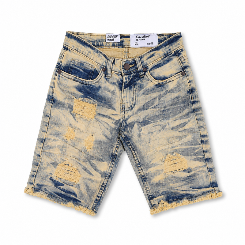 Evolution Kids Wild Tiger Denim Shorts (Ice Tint) EV-22278K