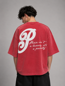 Inner Peace 'Over Everything' Cropped T-Shirt (Washed Red) - FRESH N FITTED