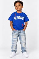 FWRD Kids 'King' Rhinestone T-Shirt (Royal) FW-180837LK/K