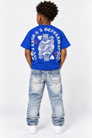 FWRD Kids 'King' Rhinestone T-Shirt (Royal) FW-180837LK/K