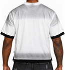 BKYS Mens ‘World Hustle' Oversized Cropped T-Shirt in White