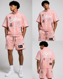 Crafted Nylon Track Suit Zip-up In Pink